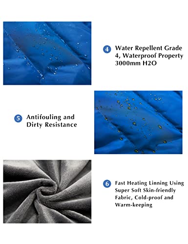 Zshow Boy's Winter Jacket Hooded Thicken Parka Quilted Puffer Coat(Acid Blue,6-7) #TOP5