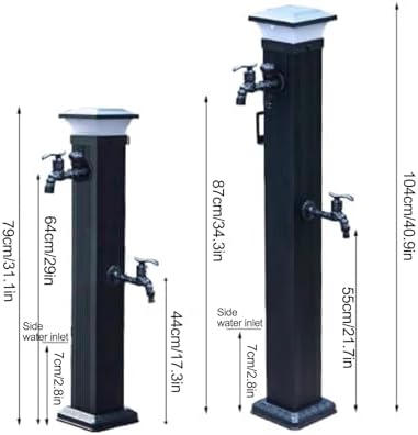 Aluminum Alloy Freestanding Garden Hose Stand with Faucet - 79cm Outdoor Antifreeze Water Fountain for Garden Irrigation & Decoration, Durable & Stylish Garden Accessories