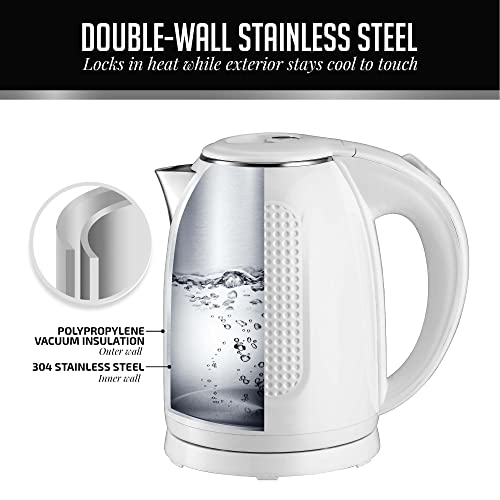 image for OVENTE Portable Electric Kettle Stainless Steel Instant Hot Water Boil