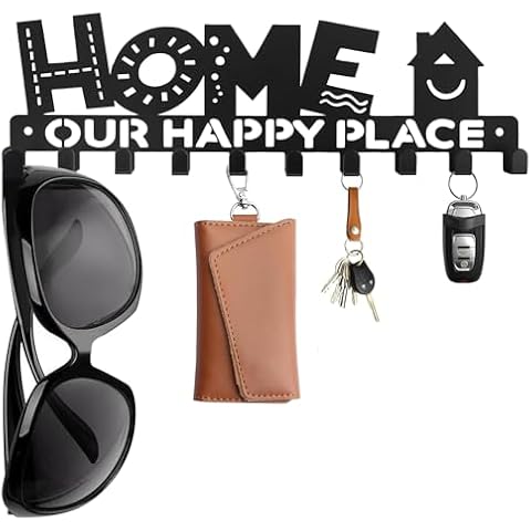 MaxEarn Decorative Wall Key Holder with Hooks Cover