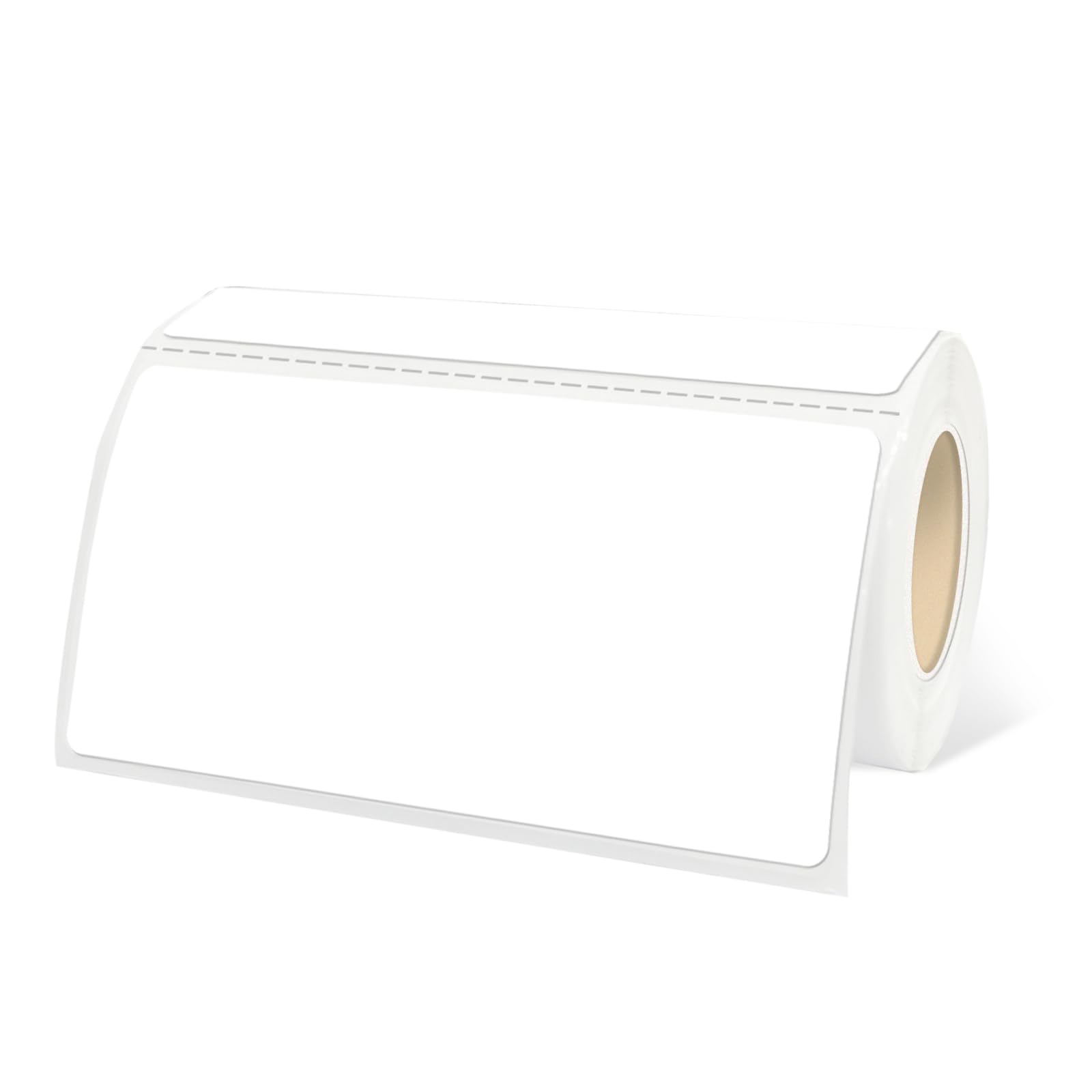 Yeachlaing 2×4 Inch White Removable Thermal Labels,Waterproof Thermal Label,250 Sheets per Roll with Perforated Lines