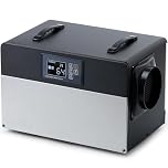 Katenpo Commercial Dehumidifier for Basement: 90L/Day Building Dryer with Drain Hose Auto Defrost 500m³/h High Airflow for Industrial Construction Sites Water Damage Restoration Warehouse Wine Cellar