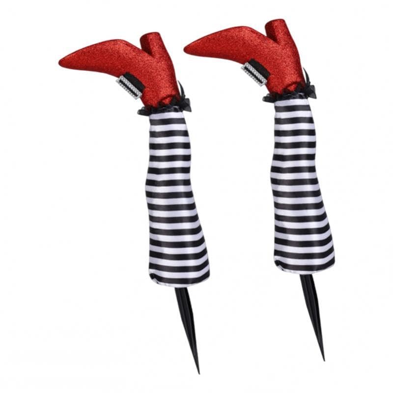 Jambes de sorcière d'Halloween à piquer, l'accessoire idéal pour effrayer vos voisins avec humour