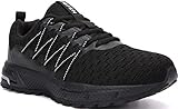 SOLLOMENSI Laufschuhe Damen Herren Sportschuhe Straßenlaufschuhe Sneaker Joggingschuhe Turnschuhe Walkingschuhe Schuhe 44 EU H Schwarz