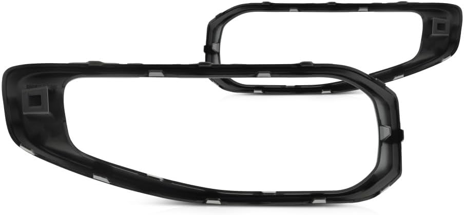 For Jeep Wrangler 2018-2024 Fog Light Trim Driver And Passenger Side | Pair | Front | PP Plastic | Black | For CH1038196, CH1039196 | 6BU59191275532058, 6BU59TZZAA, 191275532065, 6BU58TZZAA