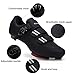 Mens Womens Cycling Shoes Compatible with Pelaton Bike Shoes Road Bike Riding Bicycle Pre-Installed with Delta Cleats Clip Indoor Outdoor Pedal Size 5.5 Black