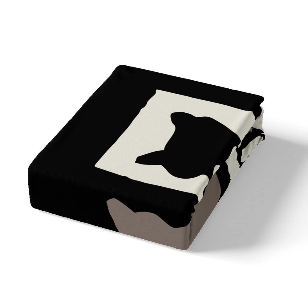Fumetto Gatto Biancheria Da Letto King | Set 4 Pezzi Con Gattini 3D | Microfibra Ultramorbida E Lenzuolo 150x200+40 Cm
