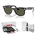 Ray-Ban RB2140 Wayfarer 902 54M Tortoise/Crystal Lens G-15 Green Square Sunglasses for Men for Women +Bundle with Accessory Eyewear Kit