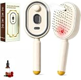 Cepillo de vapor eléctrico para el cabello inalámbrico recargable USB-C, vapor nano, cepillo desenredante anti encrespamiento, masajeador de cuero cabelludo, uso doméstico y viaje