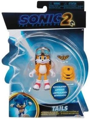 Sonic The Hedgehog 2 The Movie 4'' Articulated Action Figure Collection (Tails (Flying))