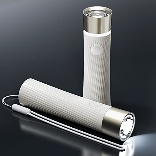 licheers Wiederaufladbare Taschenlampen mit Powerbank, 2-in-1-LED-Taschenlampe und 4000 mAh externem Akku, angetriebene Mini-Taschenlampe für Camping, Outdoor, Notfall, Aufladen Cover