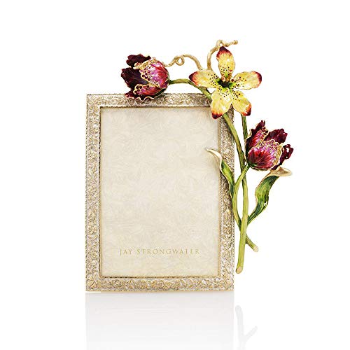 Jay Strongwater Margery Tulip 5" X 7" Photo Frame Flora #TOP12