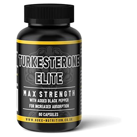 Nuke Nutrition Turkesterone 1000mg - 60 Capsules - 100mg Black Pepper Extract for Faster Absorption - Pure Ajuga Turkesanica Extract - Boost Performance, Recovery & Strength - No Fillers, Batch Tested Cover