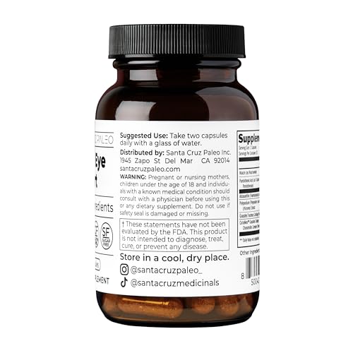 Image of Santa Cruz Paleo Skin & Eye Capsules, Simple Daily Formula for Skin Appearance & Eye Routine, Clean Ingredients, Gluten Free, Keto & Paleo Friendly, 60 Capsules