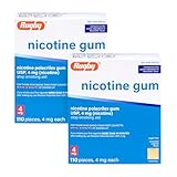 Rugby Polacrilex 4mg Nicotine Gum - Original Flavor, Quit Smoking and Vaping Aid, Sugar-Free, 110 Count (2-Pack)