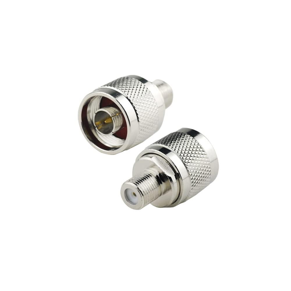 supmory F to N Adapter F Female to N-Type Male Coax Adapter Connector for Antenna, Router, Booster Systems