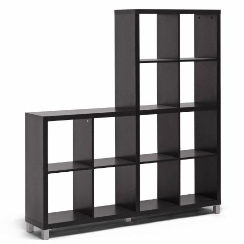 Image of Baxton Studio Sunna Modern Cube Shelving Unit, Dark Brown