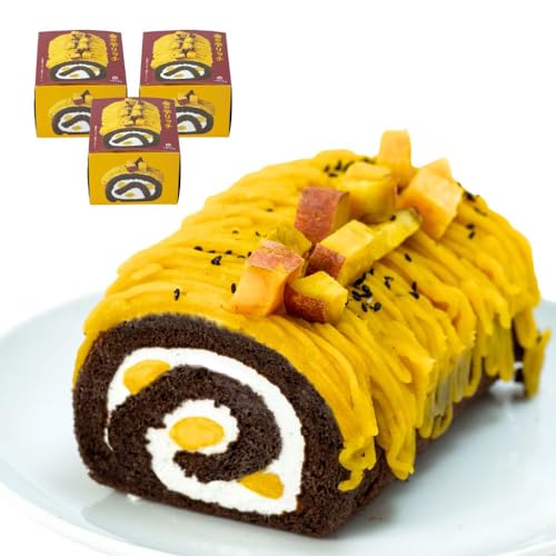 芋國屋 金の芋リッチ プレミアム安納芋ロール 3個セット ケーキ 夏ギフト スイーツ さつまいも ギフト 安納芋 冷凍 国産 rollcake