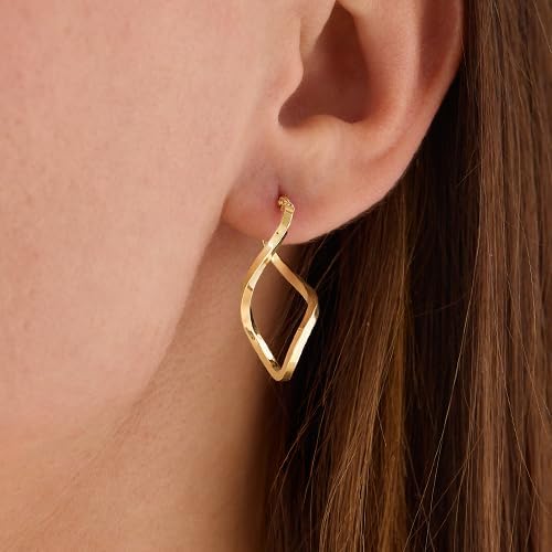Bony Levy - 14K Yellow Gold Oversized Open Twist Hoop Earrings - Image 2
