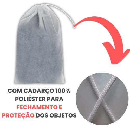Sacos Para Sapatos e Roupas de Tnt Sem Visor 12un (12, Branco, 26cmx37cm (M))