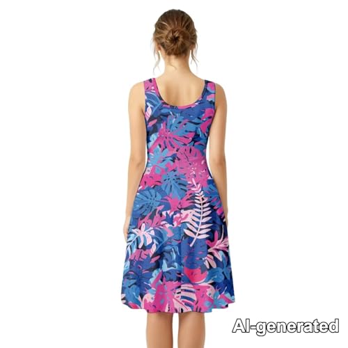 Image of Hawaii Matching Couple Outfits Husband and Wife Clothing Fashionable Mens Casual Shirts Hawaii Dress with Soft Fabric