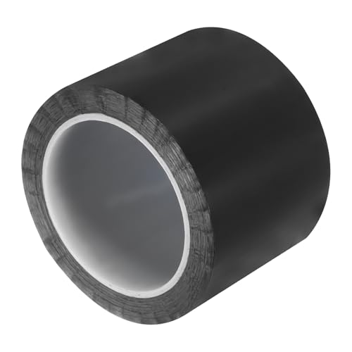 Image of uxcell 1 Rolls Black 3.15 Inch x 72 Yards Polyester Film Electrical Tape PET Tape High Temperature Heat Resistant Tape for Transformer Motor Wire 5S Positioning Logo,80mm x 66m