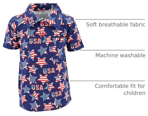 Image of Unique Baby Moisture Wicking Kids Polo Shirts for Toddler Boys Polo Shirt