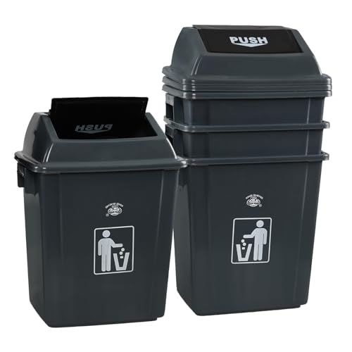 Canecas de basura plásticas gris 5 galones 4 unidades