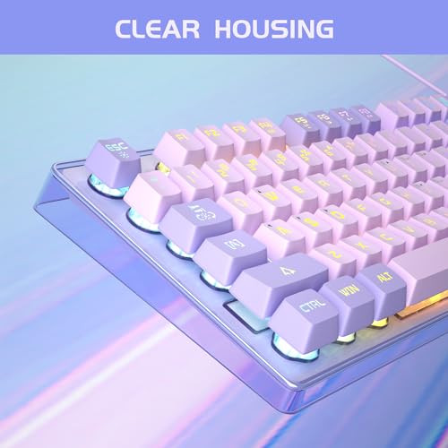MageGee Gaming Keyboard and Mouse Combo, K1 RGB LED Backlit Keyboard with 104 Key Computer PC Gaming Keyboard for PC/Laptop (Purple) - Image 2