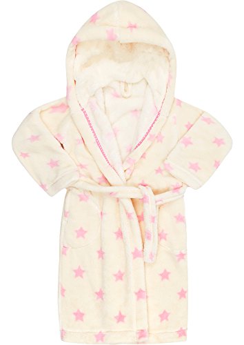 L&L Albornoz con Capucha Ropa de Casa Niña LL0079 (1112/Rosa Polvo, 134/140)