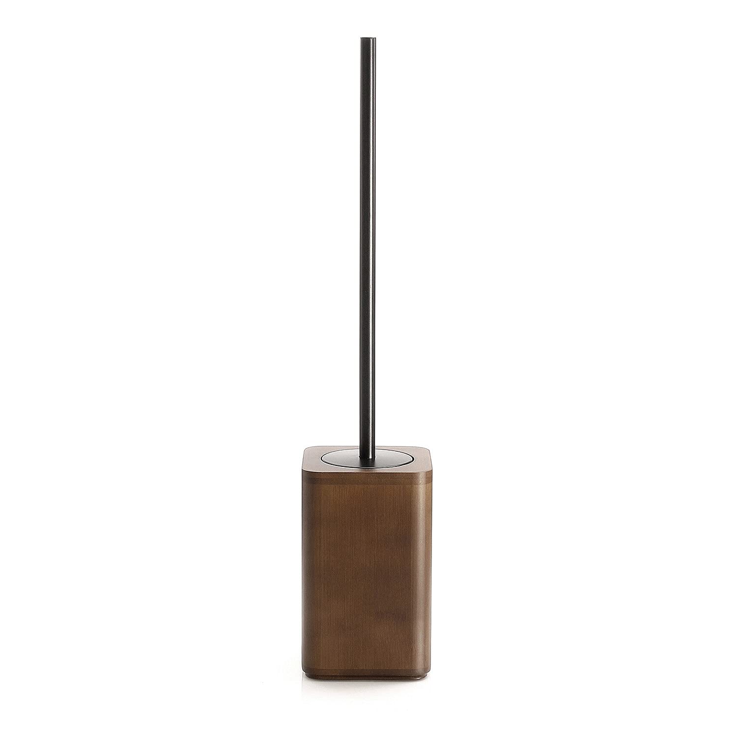 GEDY G-Dafne Scopino WC, Misure e peso: 47X9,5X9,5 CM & 0,522 KG, Scopettino wc realizzato in bambù, acciaio, resine, Finitura noce, Scopino bagno design di R&S Gedy, 2 anni di garanzia