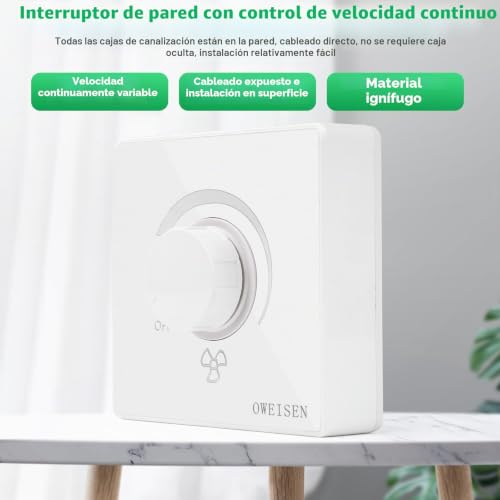 Miniatura 2 de Regulador Ventilador Techo Regulador De Velocidad Controlador De Velocidad De Ventilador 10a Tipo 86 220v Regulador Intensidad Luz Blanco