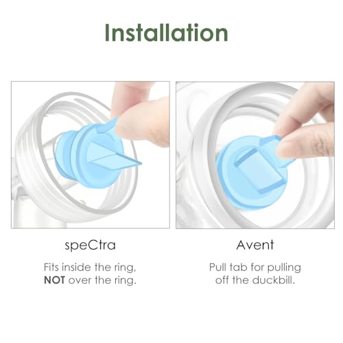 Image of Maymom Duckbill Valve with Pull Tab Compatible with Medela /Spectra /Avent SCF332 /334 /394 /391 /430 /330 /Motif Luna; Replacement Valve for Spectra Duckbill Valve Spectra S1, S2, Synergy Gold; 6 pc Blue