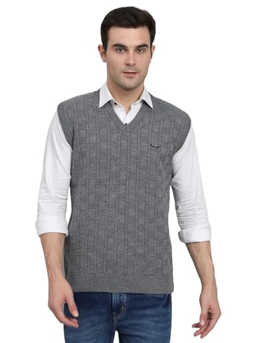 Image of eWools Men's Winterwear Woolen Self Cardigan Sweaters