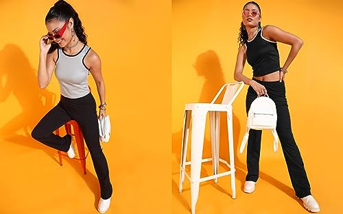 Image of POPWINGS Casual Solid Round-Neck Sleeveless Summer Wear Tank Tops Combo for Women
