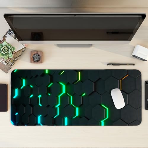 Image of XL Extended Gaming Mouse Pad | XXL Large Desk Mat 60x30cm for Laptop & PC | Non-Slip Rubber Base, Waterproof, Durable & Smooth Surface | Office, Gaming & Study, asthetic