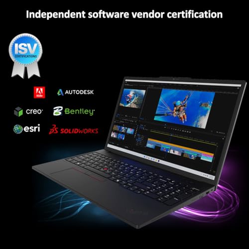 Image of Lenovo ThinkPad P16s Gen 3 Mobile Workstation Laptop (16 inch FHD+ Touchscreen, Intel Core Ultra 7 155H, 32GB RAM, 1TB SSD, NVIDIA RTX 500 Ada) AI PC for Designer, Engineer, 3-Yr WRT, Win 11 Pro (Renewed)