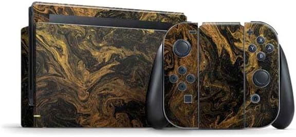 Skinit Decal Gaming Skin Compatible with Nintendo Switch Bundle - Checkered Marble Design