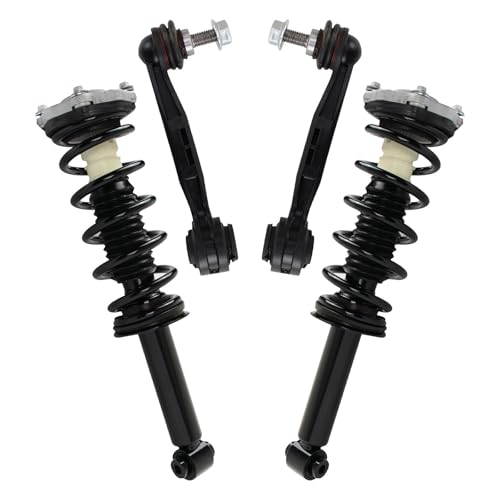 TRQ Rear Suspension Kit Shock & Spring Strut Assembly Sway Bar Stabilizer Link Compatible with 2018-2021 BMW X3