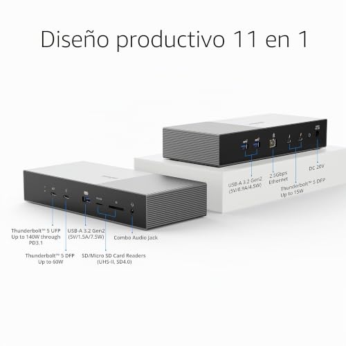 Thunderbolt 5 Estación de Acoplamiento Kensington SD5000T5 EQ 140W K35201NA 6