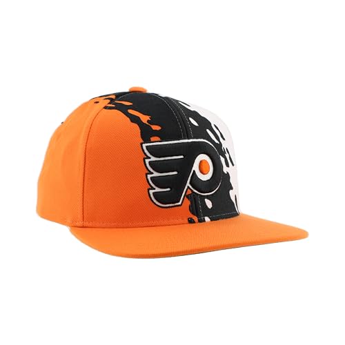 Image of ZHATS NHL Unisex-Adult NHL Officially Licensed Adjustable Snapback Hat Flat Bill Z11 Retro Paintbrush