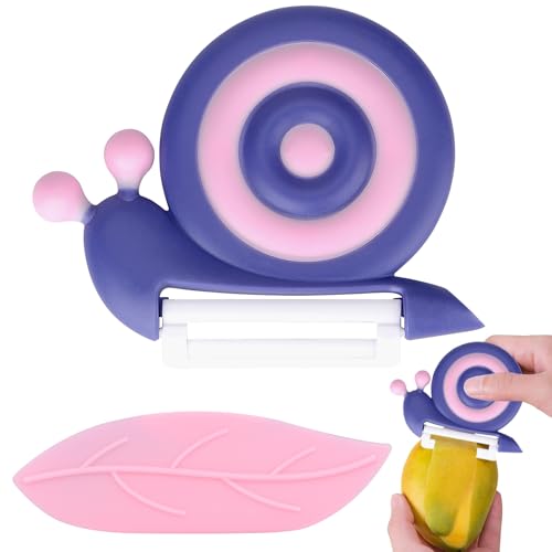 SparschäLer Schnecke, SparschäLer Kinder Set, SchäLer Keramik KinderschäLer, GemüSeschäLer, Tragbarer ObstschäLer Mit Rutschfester Griff, ObstschäLer UniversalschäLer FüR Obst Und GemüSe