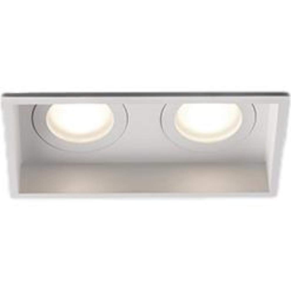 Faro Barcelona 40124 - HYDE SQ 2L Empotrable blanco cuadrado