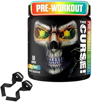 JNX SPORTS The Curse! Limited Edition Bundle- Sour Candy 50 Servings+ Liftings Straps