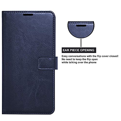 Image of Flip Cover for Gionee Max /Gionee F11 Flip Case | Magnetic Closure | Shock Proof Wallet Flip Cover |Shining Blue (Please Check Your Phone Model Before Buying