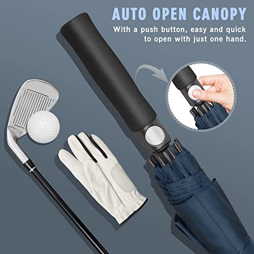 ZOMAKE Golf Umbrella Windproof, Extra Large Oversized Heavy Duty Double Canopy for Rain, Sports Games & Push Cart(51inch,Royal Blue) by ZOMAKE - Image 3