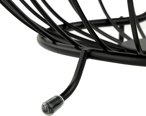 Image of Homeor 2-Tier Fruit & Vegetable Basket for Dining Table, Centre Table I Metal Fruit Bowl or Bread Basket Vegetables Storage Organizer Holder I Multi-Purpose Basket for Kitchen & Home, Black