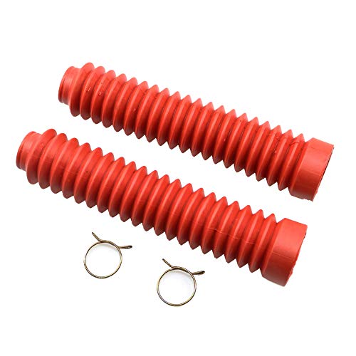 Housse Protection Caoutchouc Fourche Moto - Soufflets Anti-Poussière Rouge Pour Motocross Dirt Bike