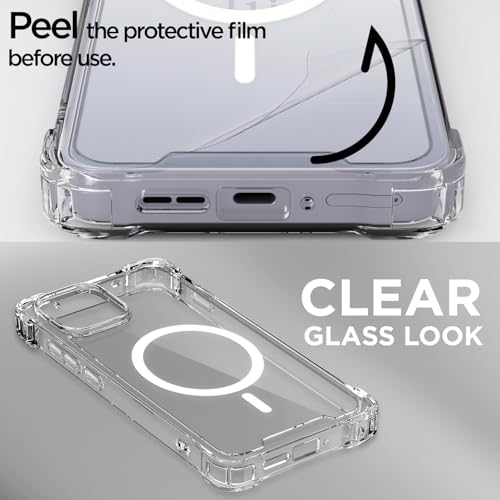 Image of Outlouders Back Cover for OnePlus 13s 5G Mag-Safe Transparent PC + TPU Bumper Case with Magnetic Support Shockproof Protection (Transparent Mag-Safe)