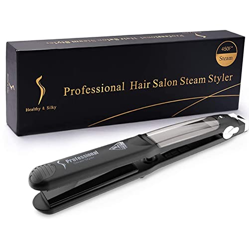 Plancha de pelo 2 en 1 con vapor y placas cerámicas miniatura 1